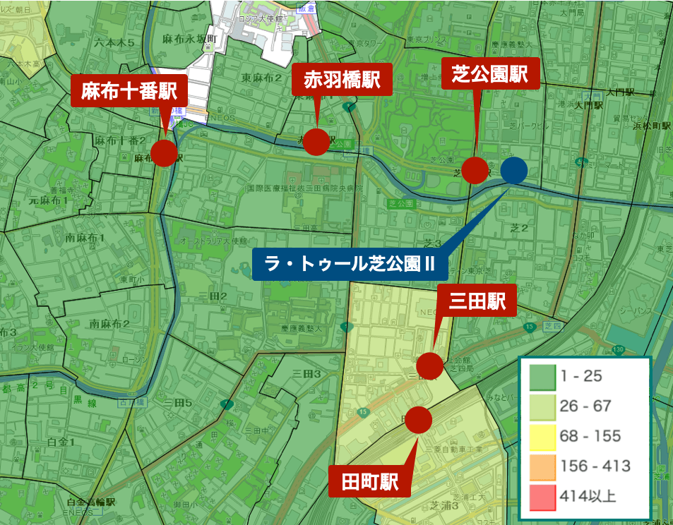 ラ・トゥール芝公園Ⅱ周辺の治安