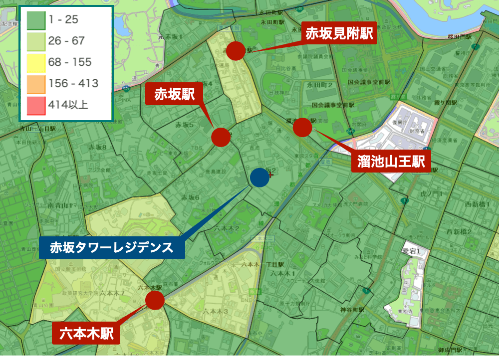 赤坂タワーレジデンス周辺の治安