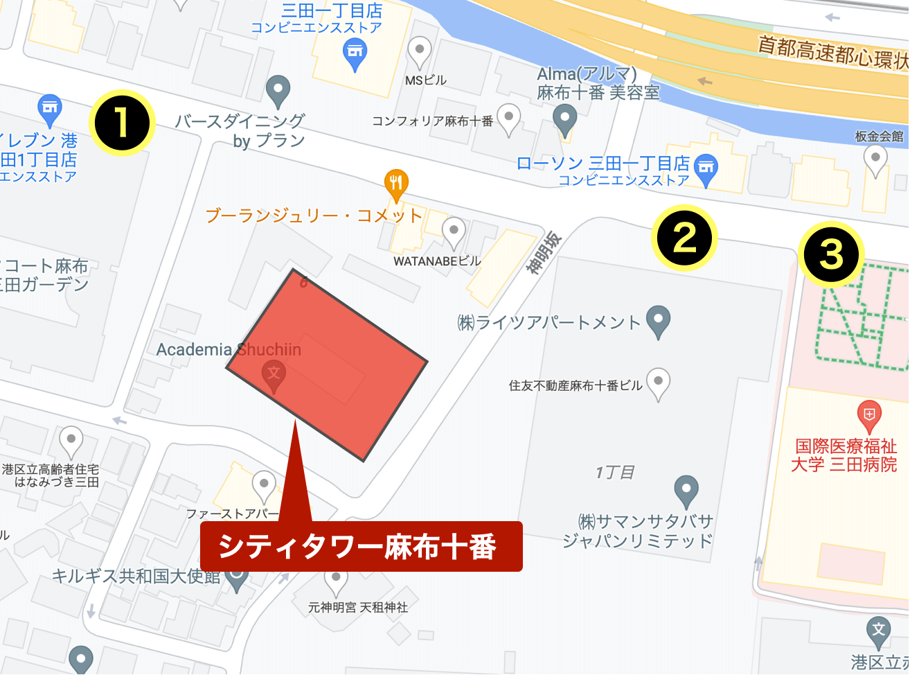 バス停を示したGoogleマップ