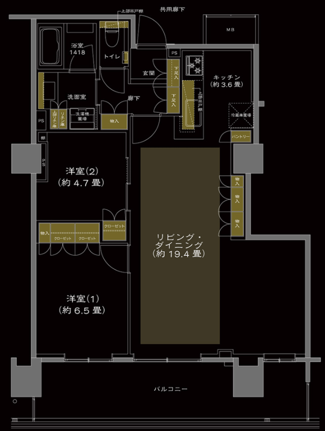グレーシアタワー三鷹の間取り