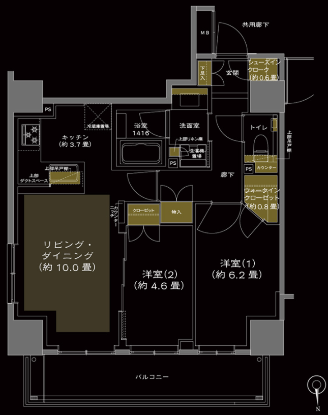 グレーシアタワー三鷹の間取り