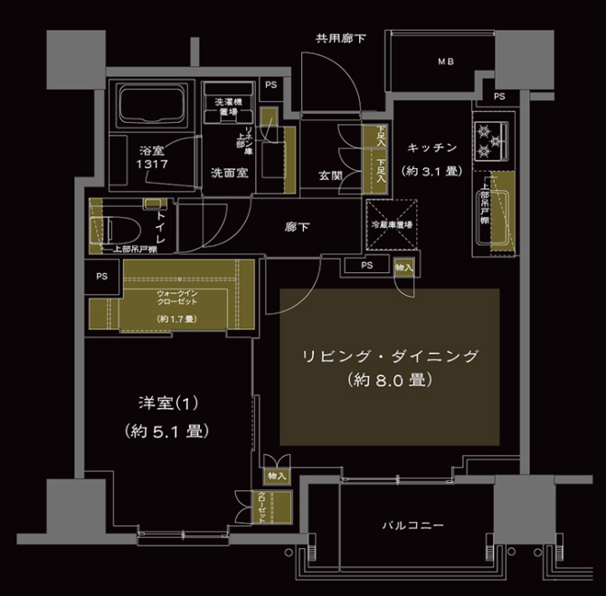 グレーシアタワー三鷹の間取り