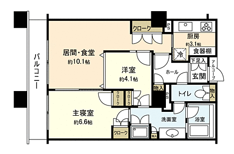 シティフロントタワーの間取り