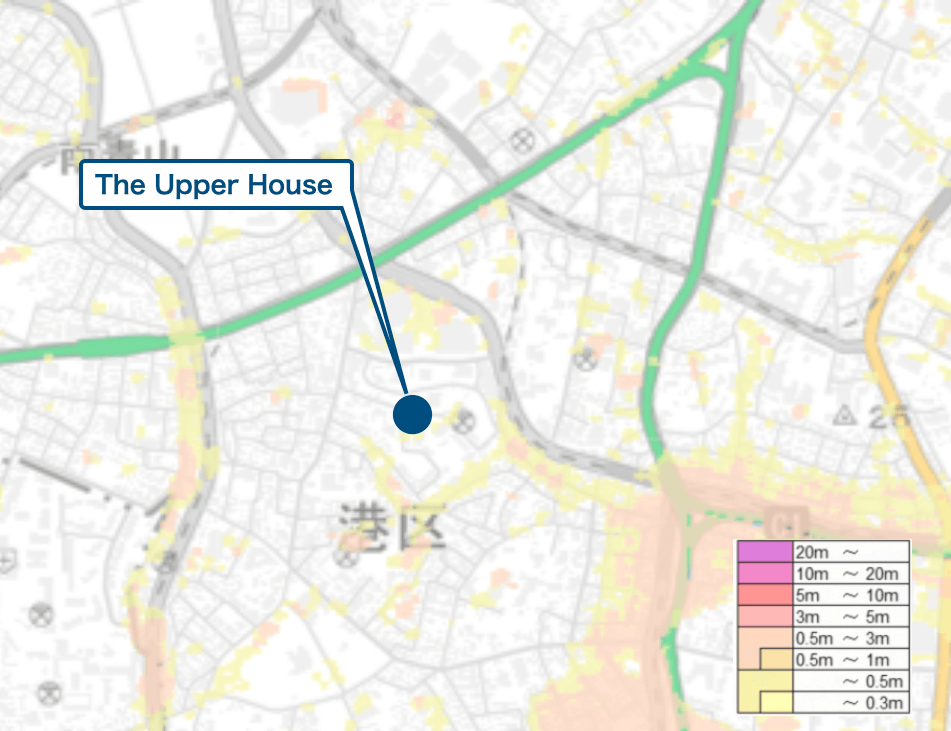 The Upper House周辺のハザードマップ