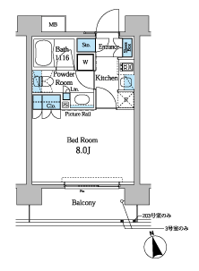 パークアクシス渋谷桜丘の間取り