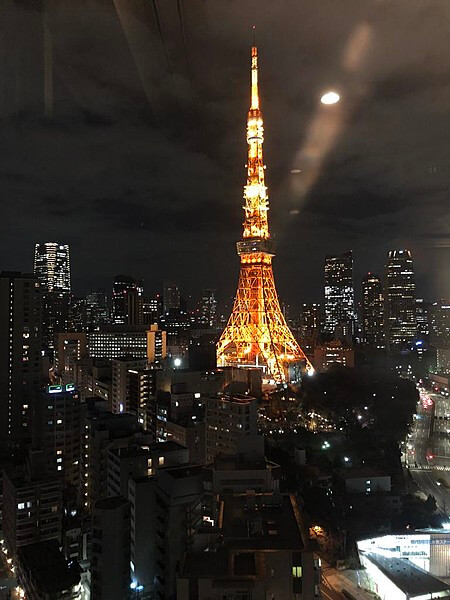 サンウッド三田パークサイドタワーから見える東京タワーの写真