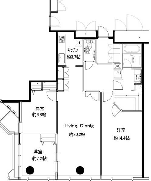 浜松町スクエアの間取り