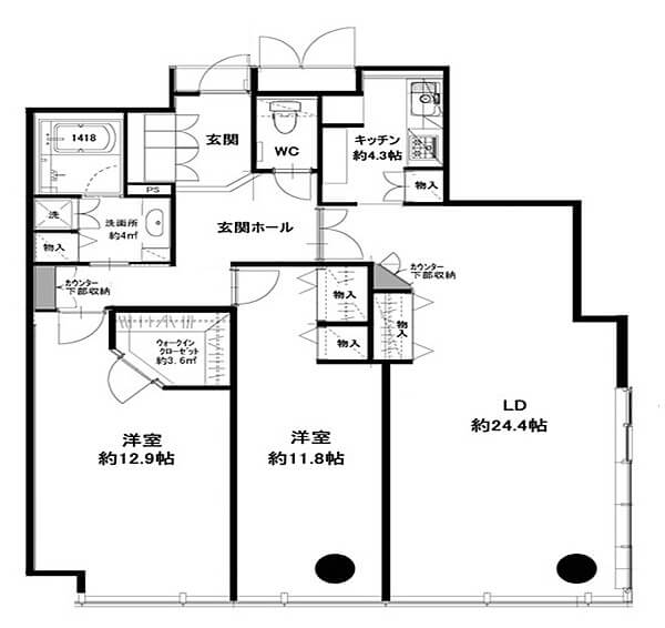 浜松町スクエアの間取り