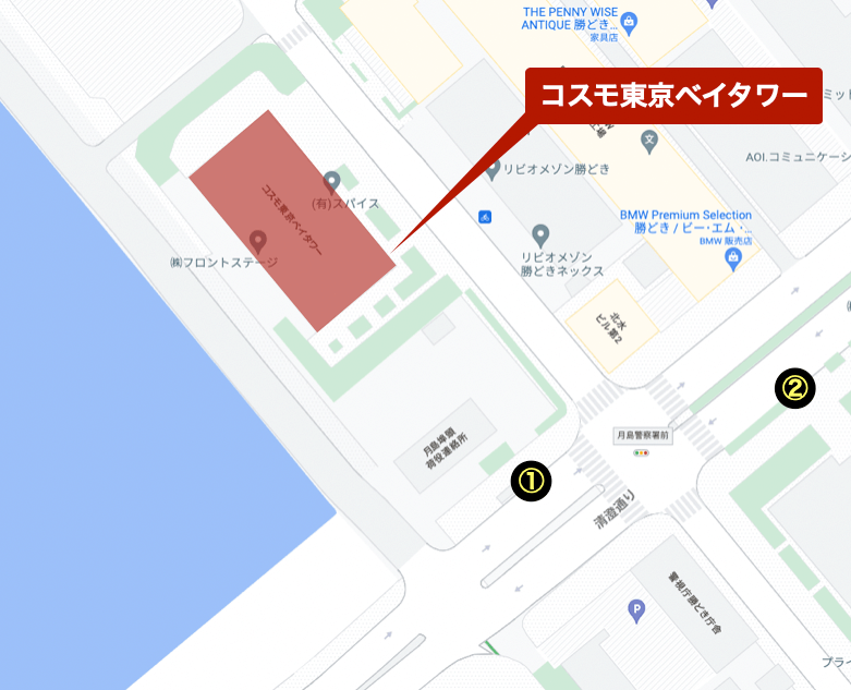 コスモ東京ベイタワー周辺のバス停