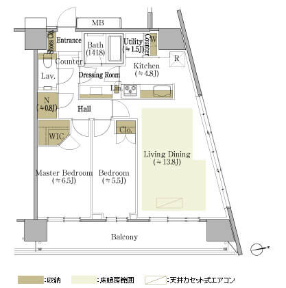 プリズムタワーの間取り
