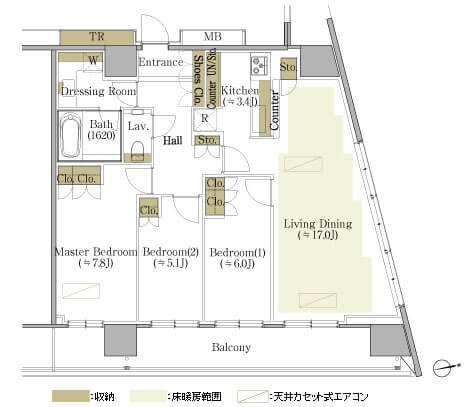 プリズムタワーの間取り