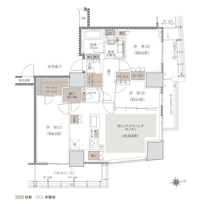 プラウドタワー木場公園の間取り