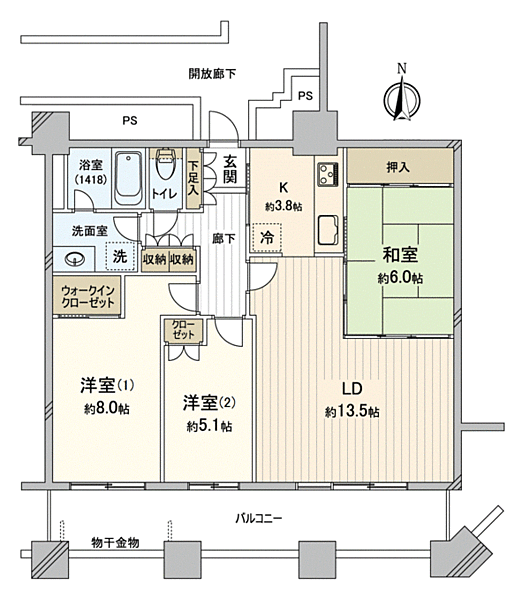 ディアマークスキャピタルタワーの間取り