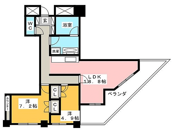 ディアマークスキャピタルタワーの間取り