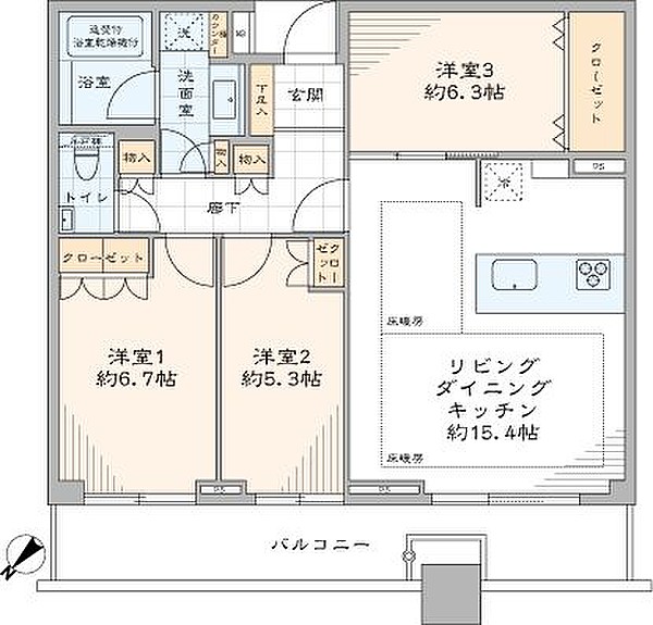 ステーションガーデンタワーの間取り