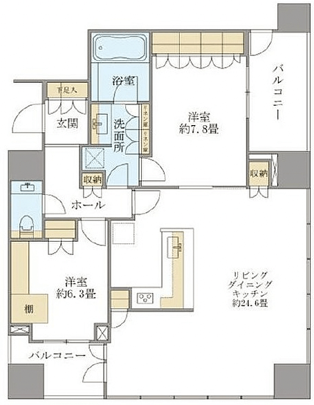 パークタワー上野池之端の間取り