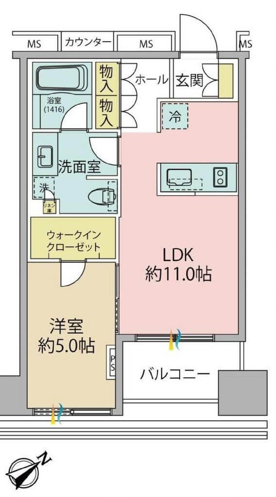 プラウドタワー二子玉川の間取り