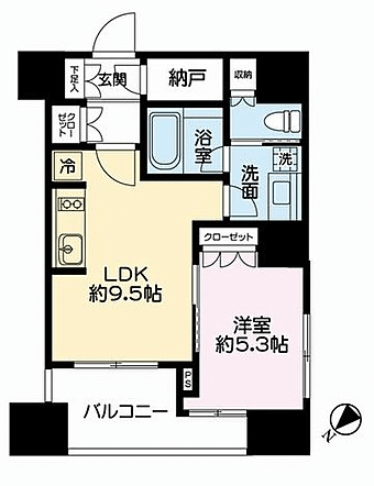 プラウドタワー二子玉川の間取り