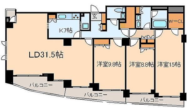 ミレニアムガーデンコートの間取り