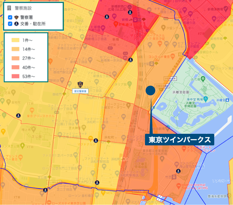 東京ツインパークス周辺の治安