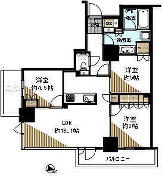 王子飛鳥山ザ・ファーストタワーの間取り