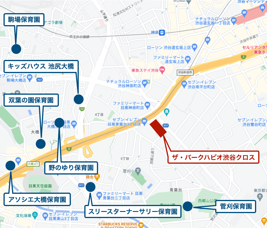 ザ・パークハビオ渋谷クロス周辺のコンビニ・スーパー