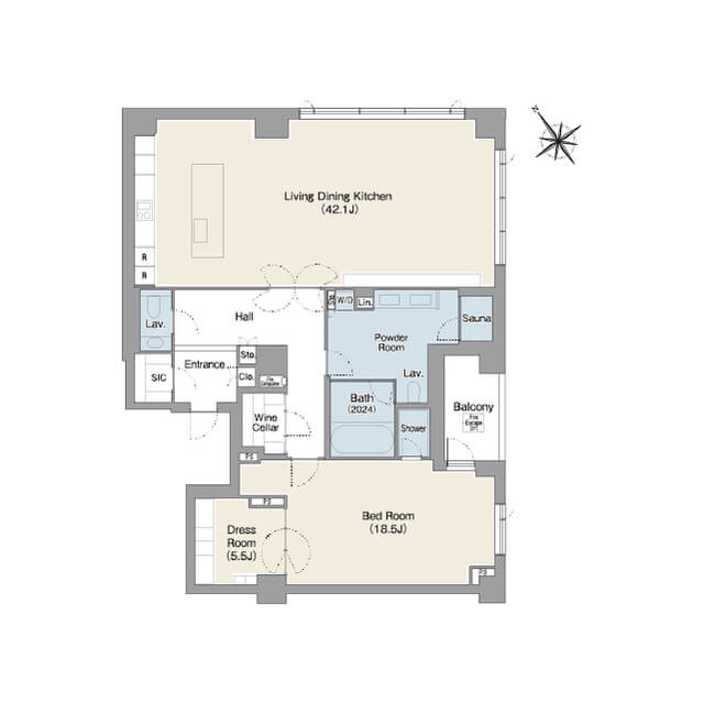 プレステージレジデンス白金台の間取り図