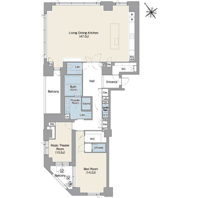 プレステージレジデンス白金台の間取り図