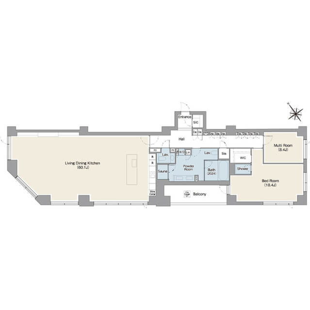 プレステージレジデンス白金台の間取り図