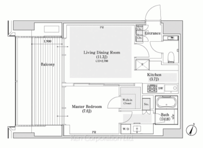 東京ガーデンテラス紀尾井町 紀尾井レジデンスの間取り図