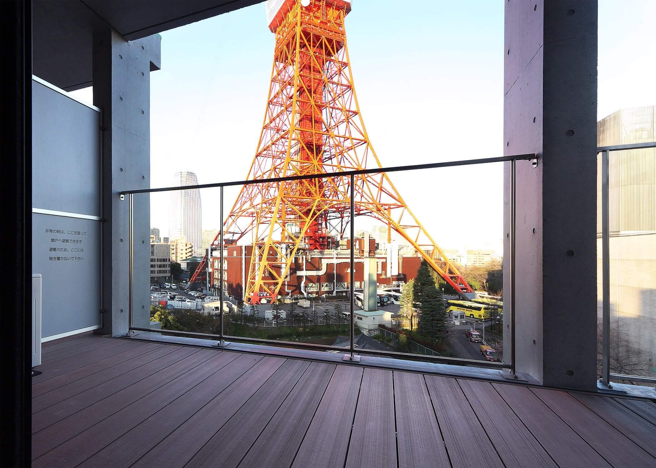 カレドタワーの部屋から見える東京タワー