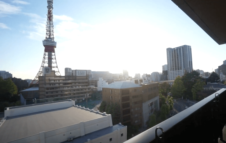 セジョリ虎ノ門の部屋から見える東京タワーの眺望